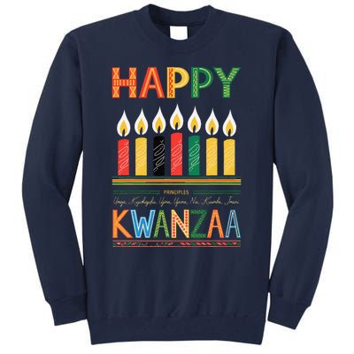 Happy Kwanzaa Seven Principles Of Kwanzaa Tall Sweatshirt