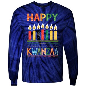 Happy Kwanzaa Seven Principles Of Kwanzaa Tie-Dye Long Sleeve Shirt