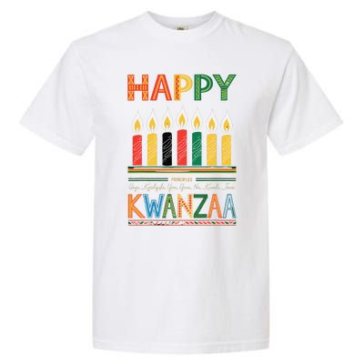 Happy Kwanzaa Seven Principles Of Kwanzaa Garment-Dyed Heavyweight T-Shirt