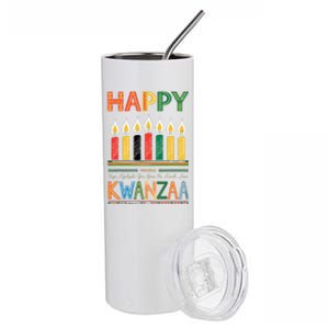 Happy Kwanzaa Seven Principles Of Kwanzaa Stainless Steel Tumbler