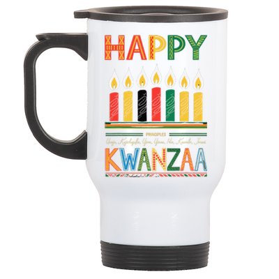 Happy Kwanzaa Seven Principles Of Kwanzaa Stainless Steel Travel Mug