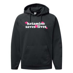 Hazel Ketamine Saves Lives Performance Fleece Hoodie