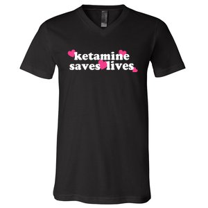 Hazel Ketamine Saves Lives V-Neck T-Shirt