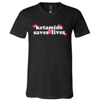 Hazel Ketamine Saves Lives V-Neck T-Shirt