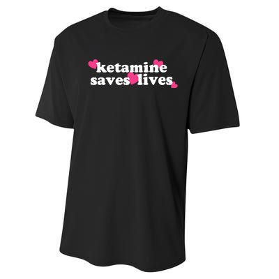 Hazel Ketamine Saves Lives Performance Sprint T-Shirt