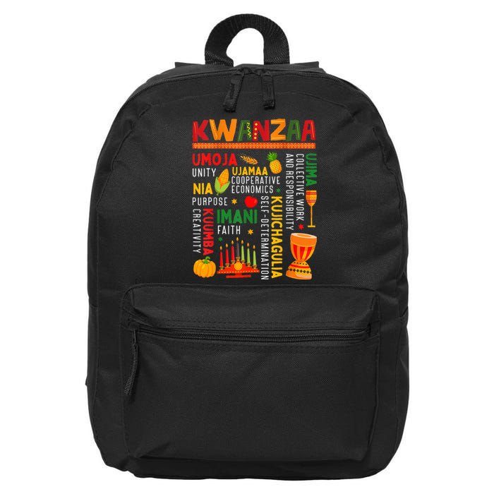 Happy Kwanzaa Seven Principles Of Kwanzaa 16 in Basic Backpack