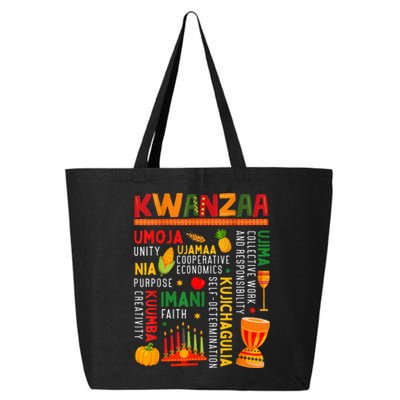 Happy Kwanzaa Seven Principles Of Kwanzaa 25L Jumbo Tote