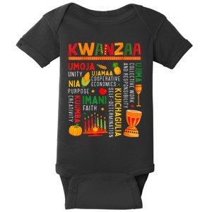 Happy Kwanzaa Seven Principles Of Kwanzaa Baby Bodysuit