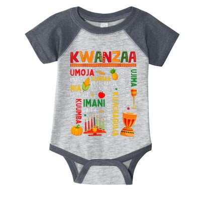 Happy Kwanzaa Seven Principles Of Kwanzaa Infant Baby Jersey Bodysuit