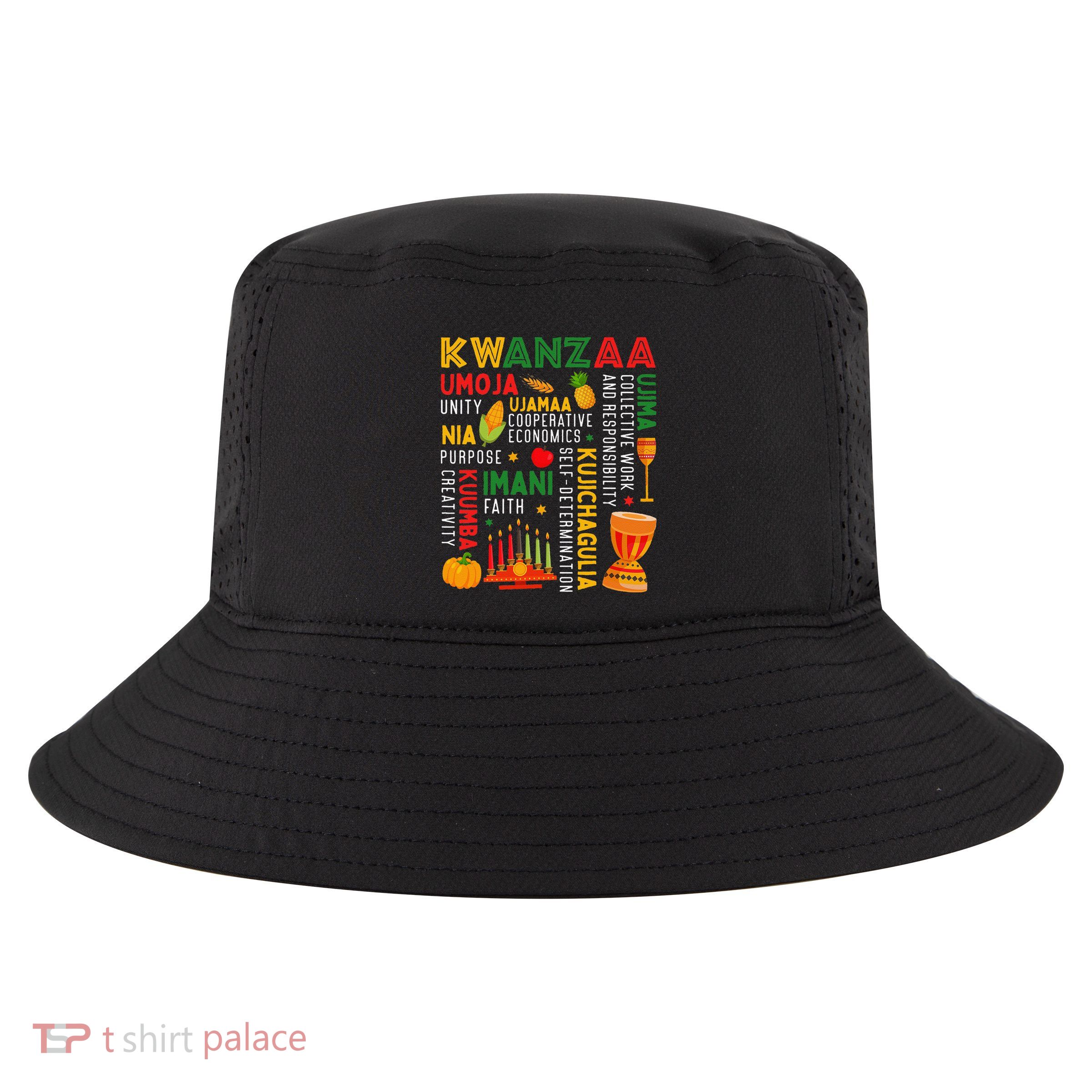 Happy Kwanzaa Seven Principles Of Kwanzaa Cool Comfort Performance Bucket Hat