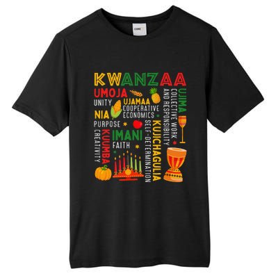 Happy Kwanzaa Seven Principles Of Kwanzaa Tall Fusion ChromaSoft Performance T-Shirt