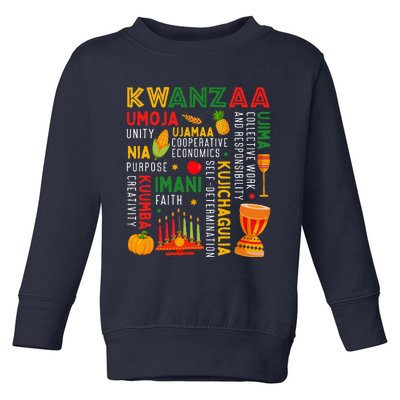 Happy Kwanzaa Seven Principles Of Kwanzaa Toddler Sweatshirt