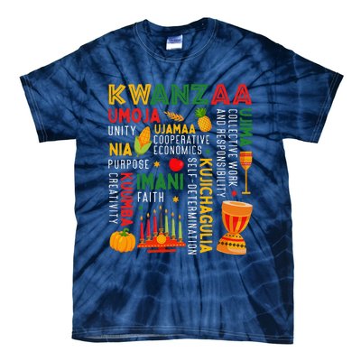 Happy Kwanzaa Seven Principles Of Kwanzaa Tie-Dye T-Shirt