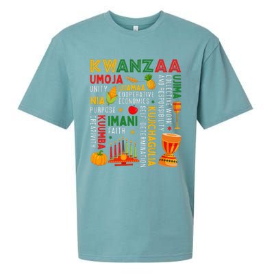 Happy Kwanzaa Seven Principles Of Kwanzaa Sueded Cloud Jersey T-Shirt