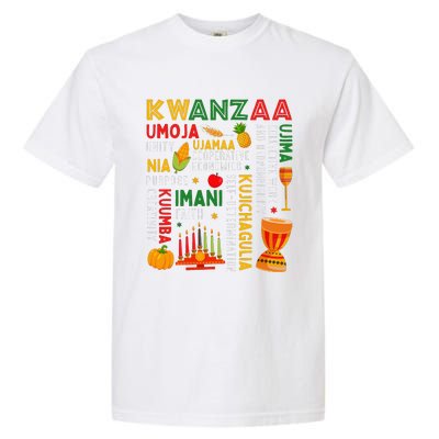 Happy Kwanzaa Seven Principles Of Kwanzaa Garment-Dyed Heavyweight T-Shirt