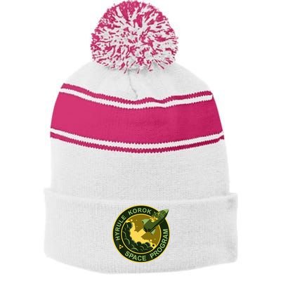 Hyrule Korok Space Program Funny Space Exploration Stripe Pom Pom Beanie