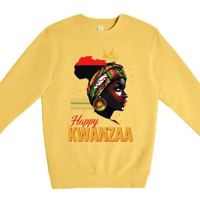 Happy Kwanzaa Seven Principles Of Kwanzaa Women Premium Crewneck Sweatshirt