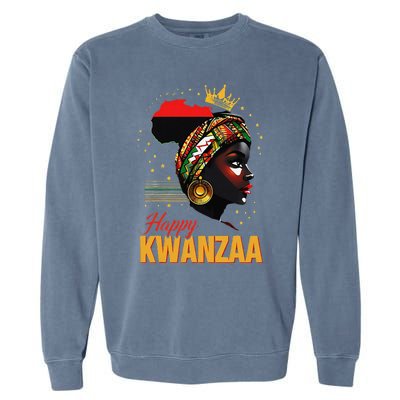 Happy Kwanzaa Seven Principles Of Kwanzaa Women Garment-Dyed Sweatshirt