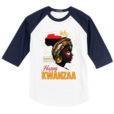 Happy Kwanzaa Seven Principles Of Kwanzaa Women Baseball Sleeve Shirt