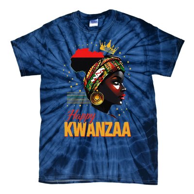 Happy Kwanzaa Seven Principles Of Kwanzaa Women Tie-Dye T-Shirt