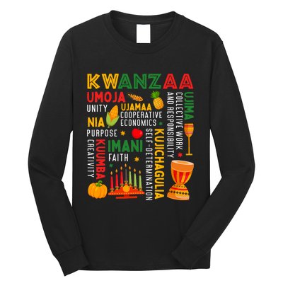 Happy Kwanzaa Seven Principles Of Kwanzaa Long Sleeve Shirt