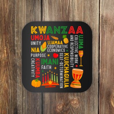 Happy Kwanzaa Seven Principles Of Kwanzaa Coaster