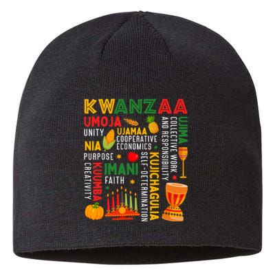 Happy Kwanzaa Seven Principles Of Kwanzaa Sustainable Beanie