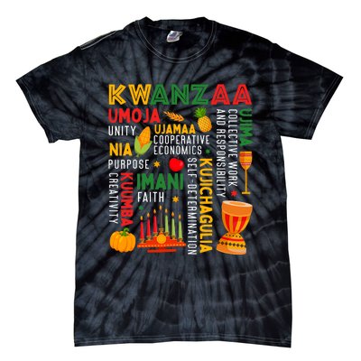 Happy Kwanzaa Seven Principles Of Kwanzaa Tie-Dye T-Shirt