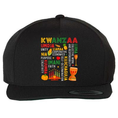 Happy Kwanzaa Seven Principles Of Kwanzaa Wool Snapback Cap