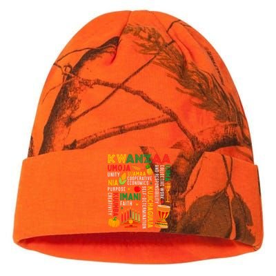 Happy Kwanzaa Seven Principles Of Kwanzaa Kati Licensed 12" Camo Beanie