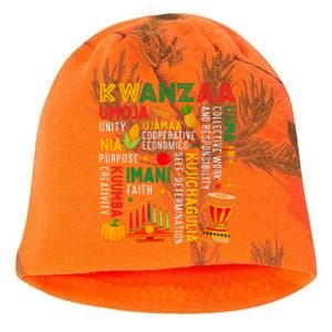 Happy Kwanzaa Seven Principles Of Kwanzaa Kati - Camo Knit Beanie