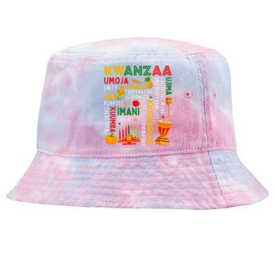 Happy Kwanzaa Seven Principles Of Kwanzaa Tie-Dyed Bucket Hat