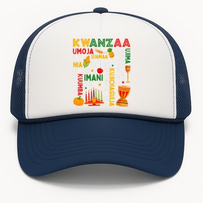 Happy Kwanzaa Seven Principles Of Kwanzaa Trucker Hat