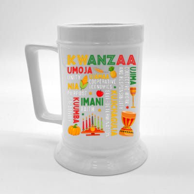 Happy Kwanzaa Seven Principles Of Kwanzaa Beer Stein