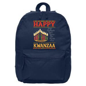 Happy Kwanzaa Seven Principles Of Kwanzaa 16 in Basic Backpack