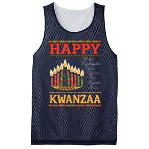 Happy Kwanzaa Seven Principles Of Kwanzaa Mesh Reversible Basketball Jersey Tank