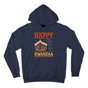 Happy Kwanzaa Seven Principles Of Kwanzaa Tall Hoodie