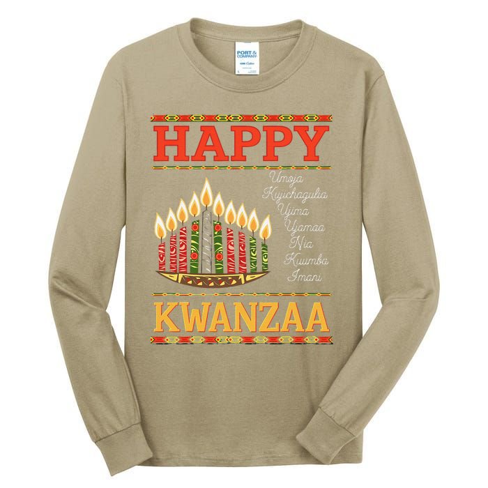 Happy Kwanzaa Seven Principles Of Kwanzaa Tall Long Sleeve T-Shirt