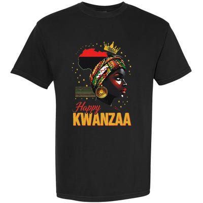 Happy Kwanzaa Seven Principles Of Kwanzaa Women Garment-Dyed Heavyweight T-Shirt