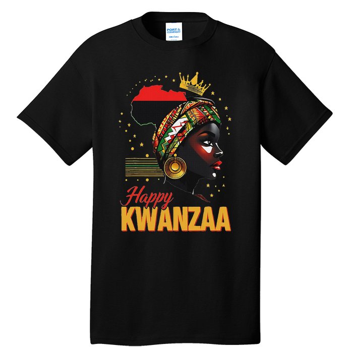 Happy Kwanzaa Seven Principles Of Kwanzaa Women Tall T-Shirt