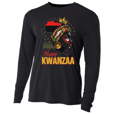 Happy Kwanzaa Seven Principles Of Kwanzaa Women Cooling Performance Long Sleeve Crew