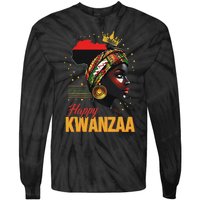 Happy Kwanzaa Seven Principles Of Kwanzaa Women Tie-Dye Long Sleeve Shirt