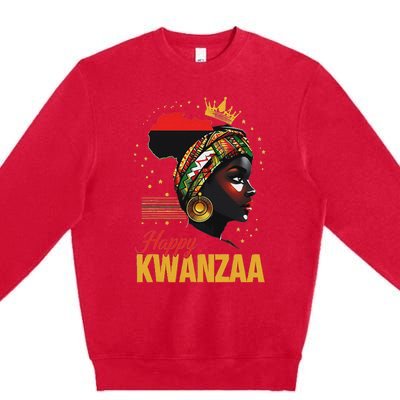 Happy Kwanzaa Seven Principles Of Kwanzaa Women Premium Crewneck Sweatshirt