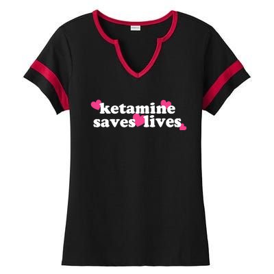 Hazel Ketamine Saves Lives Ladies Halftime Notch Neck Tee