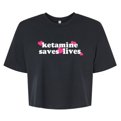 Hazel Ketamine Saves Lives Bella+Canvas Jersey Crop Tee