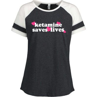 Hazel Ketamine Saves Lives Enza Ladies Jersey Colorblock Tee