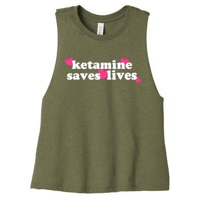 Hazel Ketamine Saves Lives Women's Racerback Cropped Tank