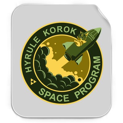 Hyrule Korok Space Program Funny Space Exploration Permanent Decal Sticker