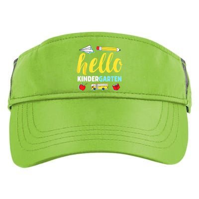 Hello Kindergarten Teacher First Day Back To School Adult Drive Performance Visor