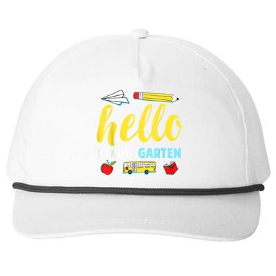 Hello Kindergarten Teacher First Day Back To School Snapback Five-Panel Rope Hat